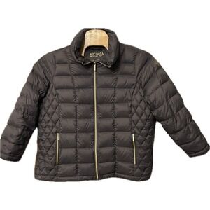 Michael Kors Packable Down Fill Jacket Gray Women's Size 2X‎ MISSING HOOD